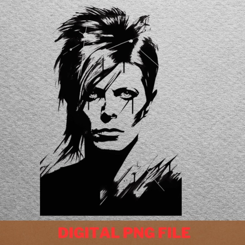 Bowie - Bowie Changes Lyrics PNG, David Bowie PNG, Pop Art Digital Png Files.jpg