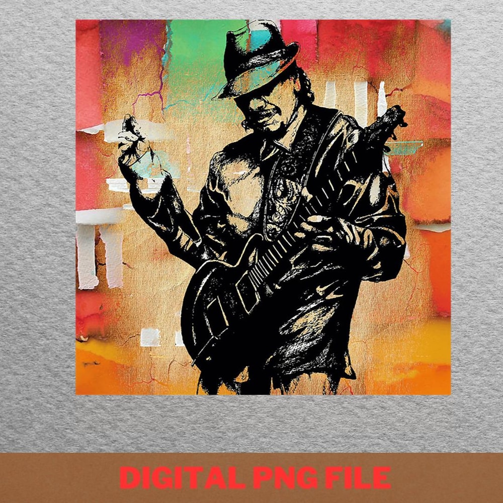 Carlos Santana Latin Rhythms PNG, Carlos Santana PNG, Psychedelic Rock Digital Png Files.jpg