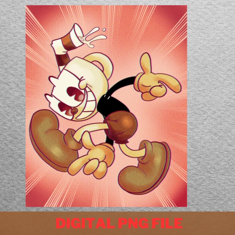 Cuphead Ready For Action - Cuphead Dynamic Duos PNG, Cuphead PNG, Cartoon Digital Png Files.jpg
