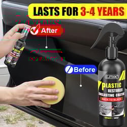 premium car polish & plastic restorer long lasting black gloss renewal for auto trim & leather