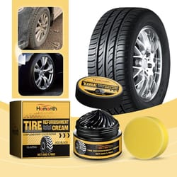 premium tire coating wax for cars, tire shine film plating cream for anti-aging & long-lasting shine