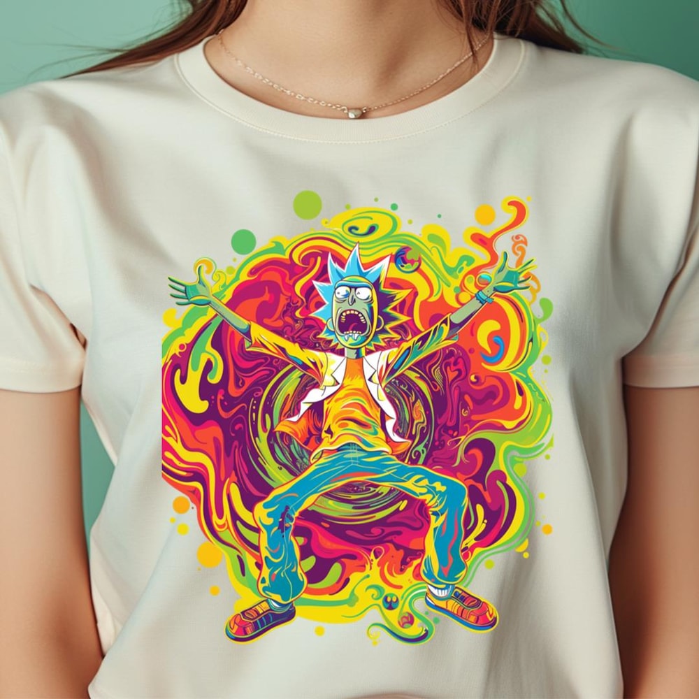 Rick And Morty Trippy Time-Traveling Journeys PNG, Rick And Morty PNG, Pickle Rick Digital Png Files.jpg