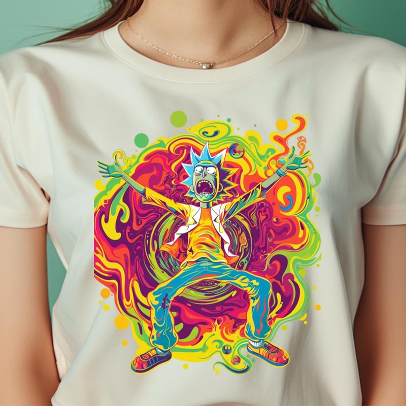 Rick And Morty Trippy Time-Traveling Journeys PNG, Rick And Morty PNG, Pickle Rick Digital Png Files.jpg