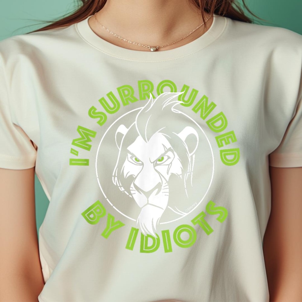 Lion King - Scar I'M Surrounded By Idiots PNG, The Lion King PNG, Lion Face Digital Png Files.jpg
