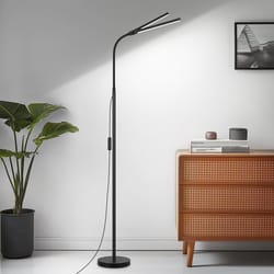 ultra-bright led floor lamp with remote control, smart plug compatibility, and 360° adjustable light