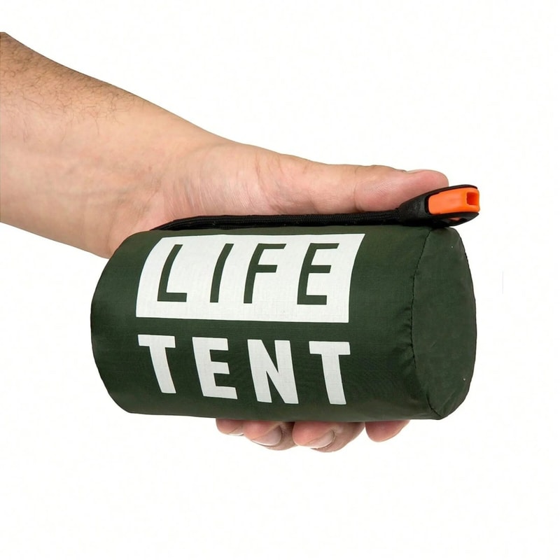 Portable Waterproof Emergency Survival Sleeping Bag Mylar Tube Tent Kit With Thermal Blanket 1