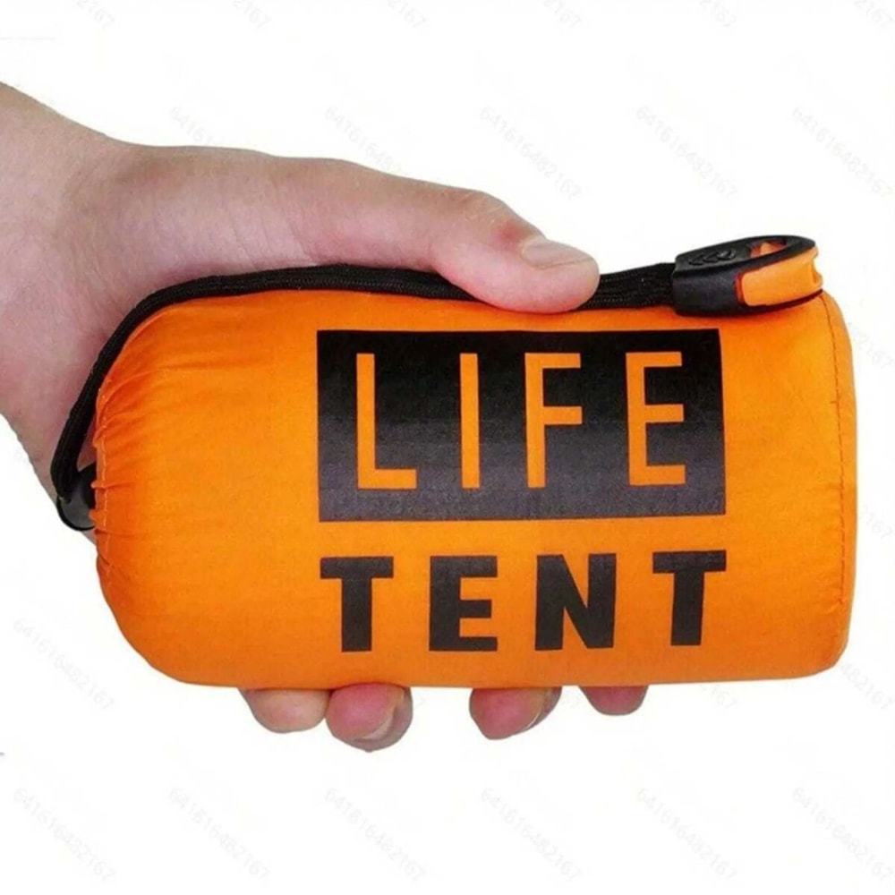 Portable Waterproof Emergency Survival Sleeping Bag Mylar Tube Tent Kit With Thermal Blanket 0