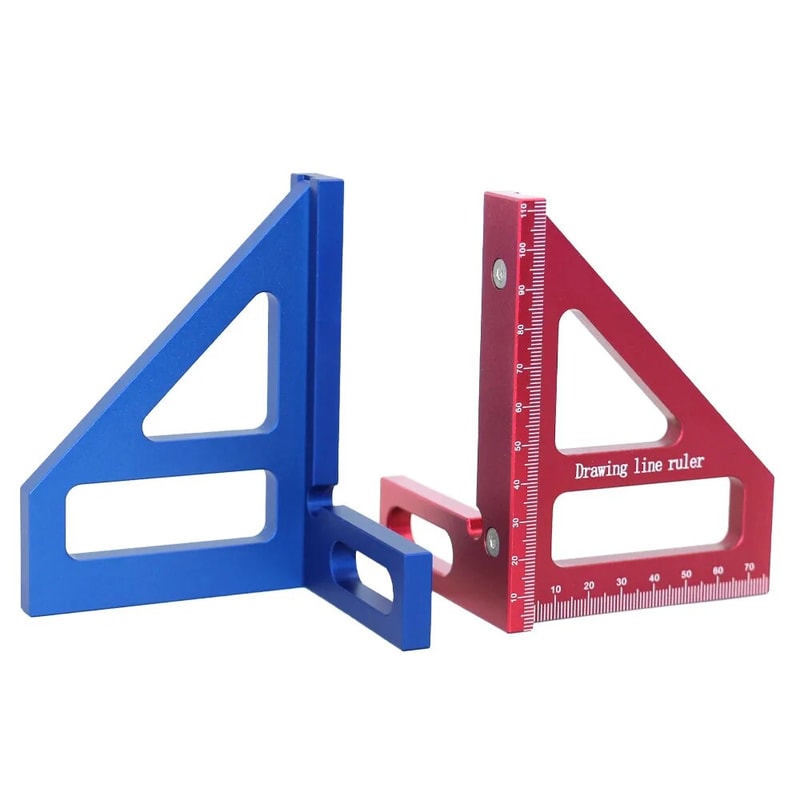 Premium Carpenter Square Aluminum Woodworking Square Protractor with 45/90 Degree Angle for Precision Layout & Measuring