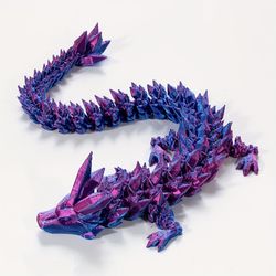 3d printed chinese dragon articulated movable joints, collectible home decor & creative toy
