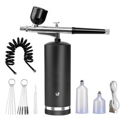 electric paint gun airbrush compressor kit high pressure mini spray gun for art, makeup & model painting