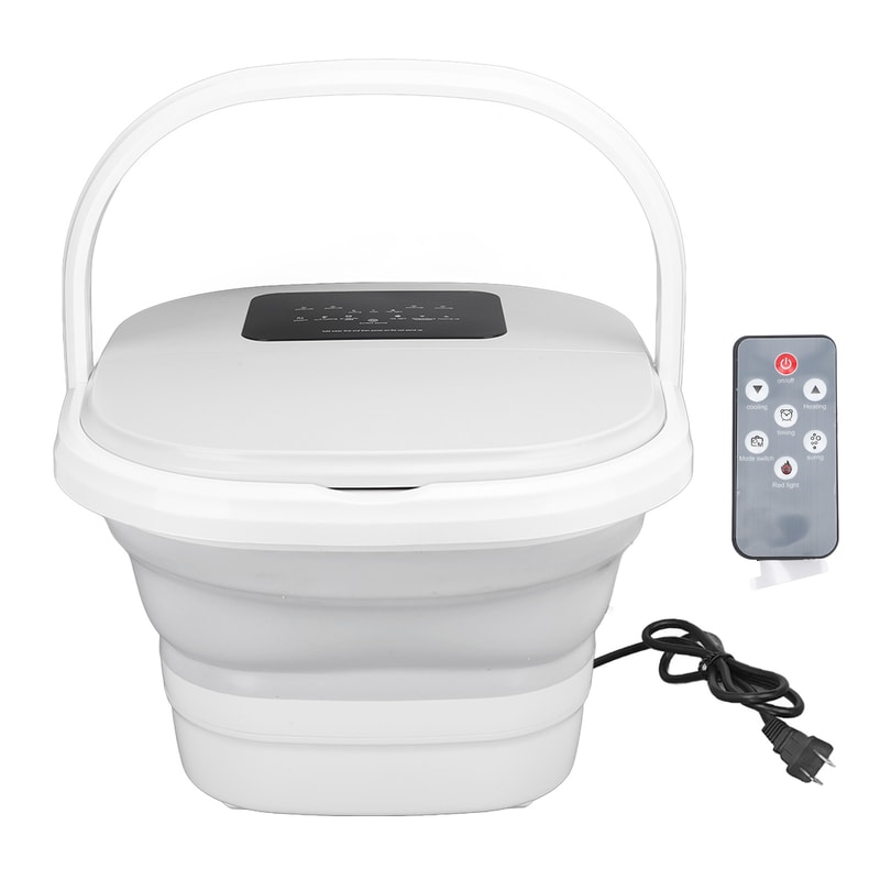 Foldable Heating Foot Massager Spa Soaker Smart Soak Tub With 8 Rollers Remote Control 6