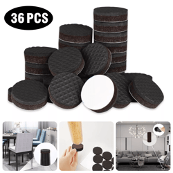 36pcs non-slip felt pads for furniture legs self-adhesive chair table feet floor protectors anti-scratch cushion pads
