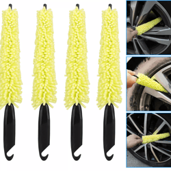 premium car detailing cleaning brush kit, tire rim washing scrub & wheel cleaner tool for cars, bikes, and household