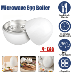 microwave egg boiler cooker for 4 eggs detachable shell steamer pod easy hard or soft boiled eggs maker fast microwave