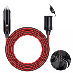 car cigarette lighter socket extension cord cable, heavy duty adapter for auto electronics, dash cams & portable device