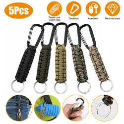 survival paracord bracelet set, adjustable emergency cord wristbands for hiking & camping
