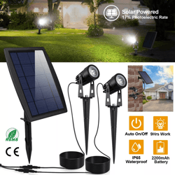 outdoor waterproof led solar spotlight, garden & lawn landscape light