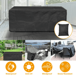 waterproof garden patio furniture cover – heavy duty 210d oxford rectangular outdoor table chair protector
