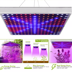 full spectrum led grow light for indoor plants, hydroponic panel lamp for vegetative & flowering growth