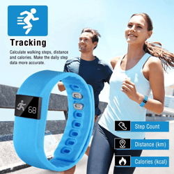 smart fitness tracker watch wrist band with pedometer & sleep monitor