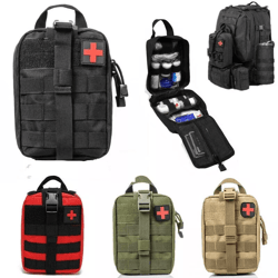 tactical first aid kit – rip away molle emt ifak survival pouch bag – military-grade medical organizer