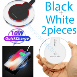 qi wireless fast charger charging pad dock wireless charging station for samsung galaxy, iphone, android cell phones