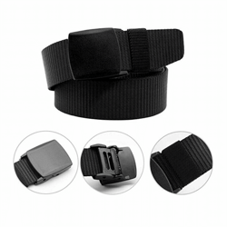 men plastic cam buckle canvas tactical waistband heavy-duty military webbing belt for police, work, hunting, sport