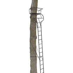 big game guardian xlt foot deer hunting ladder climbing tree stand, elevated stand with flex-tek seat & safety harness
