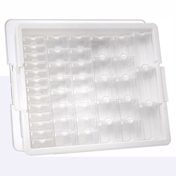 elizabeth ward assorted craft supplies organizer, durable bead storage solutions tray with stackable containers