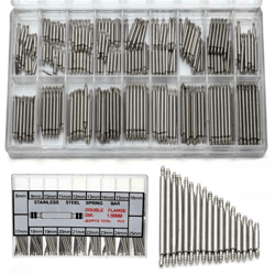 360pcs stainless steel watch band spring bars kit – 8-25mm strap link pins for watch repair & replacement