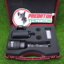 predator tactics coyote reaper xxl infrared illuminator light kit, 850nm night vision ir flashlight for hunting