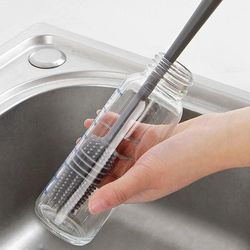 silicone milk bottle brush long handle cup scrubber & glass cleaner for kitchen cleaning