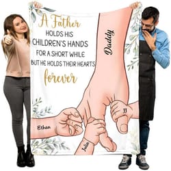 personalized a father fist bump blanket custom fleece blankets birthday gifts from son daughter for father happy decor f