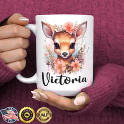 deer mug, deer gifts, deer coffee mug