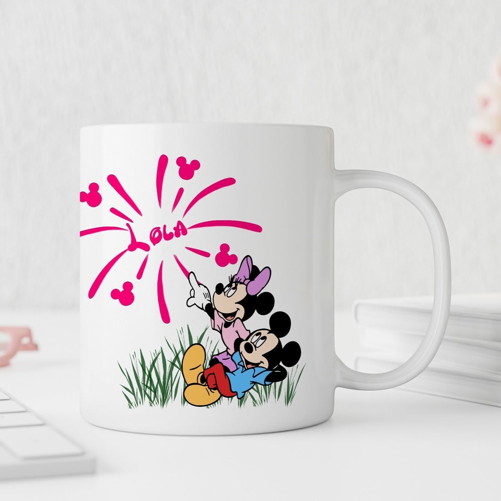 Personalized mug with first name Mickey theme Minnie Christmas gift.jpg