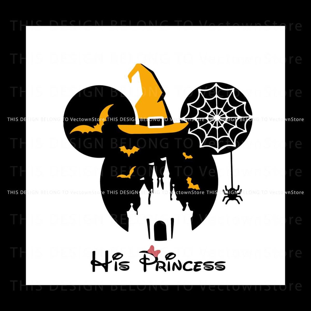 His Princess Minnie Mouse Witch Halloween SVG File.jpg