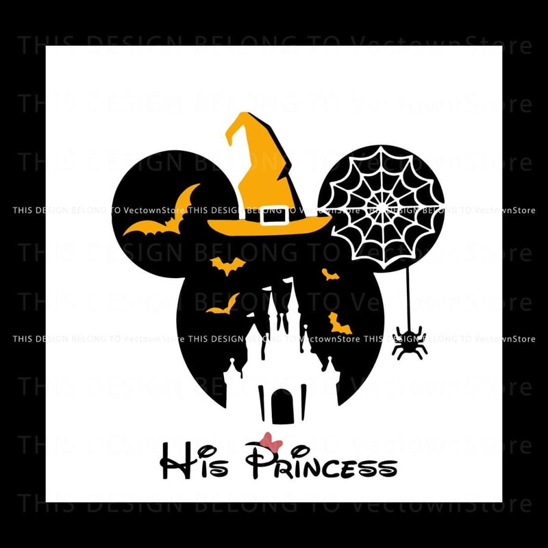 His Princess Minnie Mouse Witch Halloween SVG File.jpg
