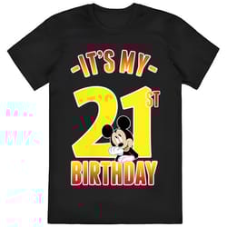 women disney mickey mouse its my 21st birthday gradient portrait...