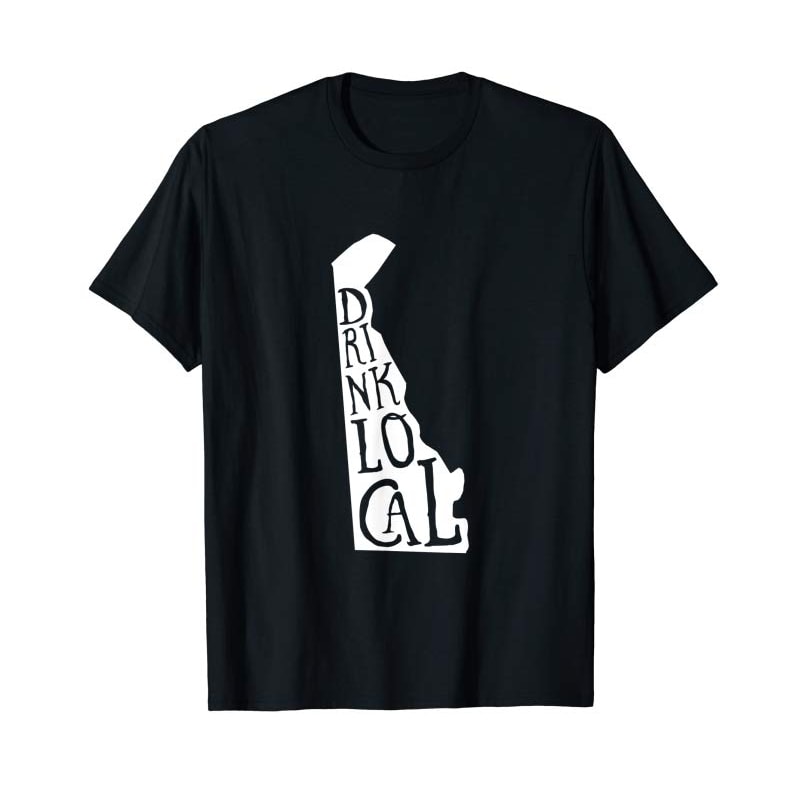 Buy Drink Local Delaware State Outline Craft Beer T-Shirt - Tees.Design.png