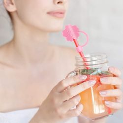 cute reusable straw cover tips