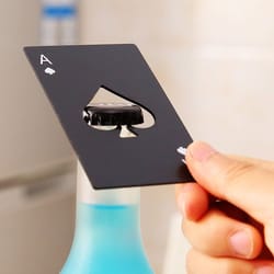cool playing card bottle opener