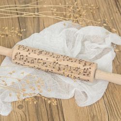musical notes 3d rolling pin