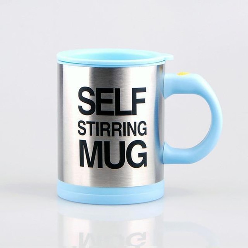 Self-Stirring Coffee Mug Light Blue