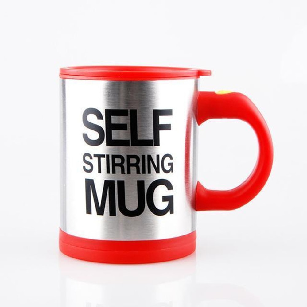 Self-Stirring Coffee Mug Red