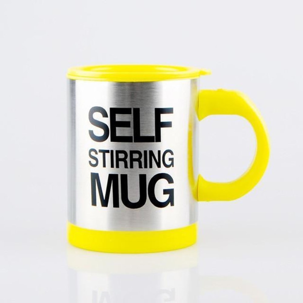 Self-Stirring Coffee Mug Yellow