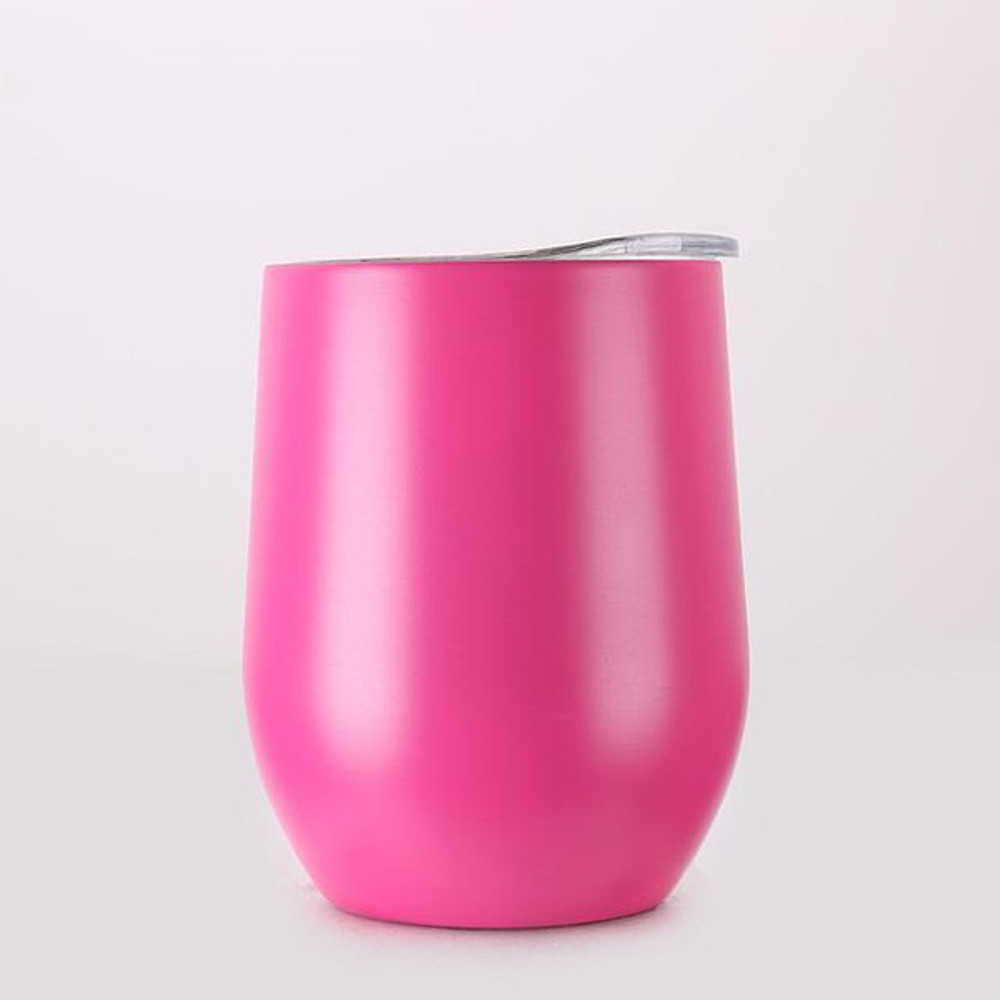 Portable Insulated Wine Cup Hot Pink