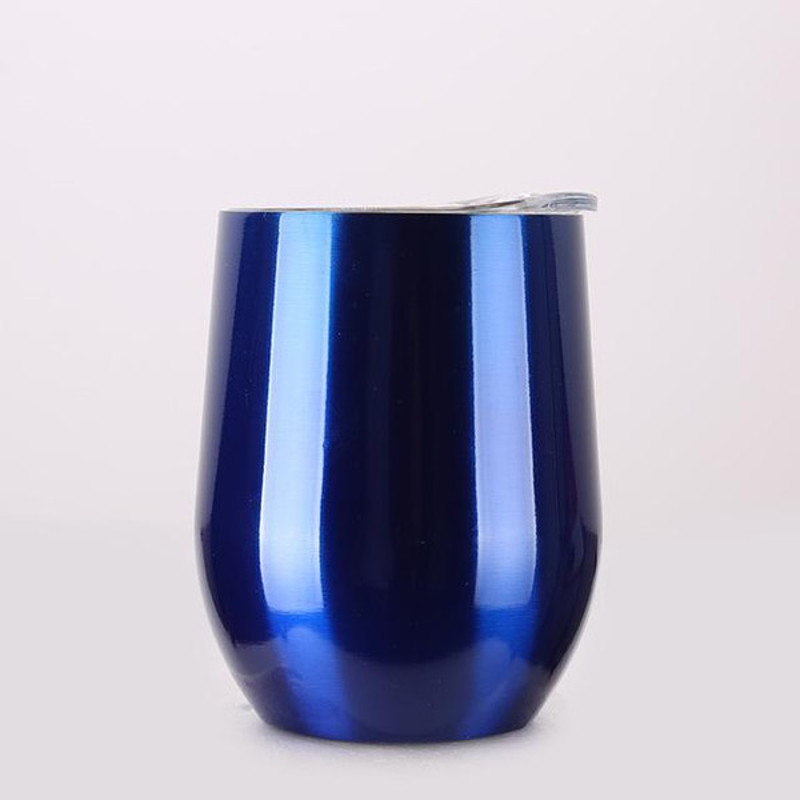 Portable Insulated Wine Cup Chrome Blue