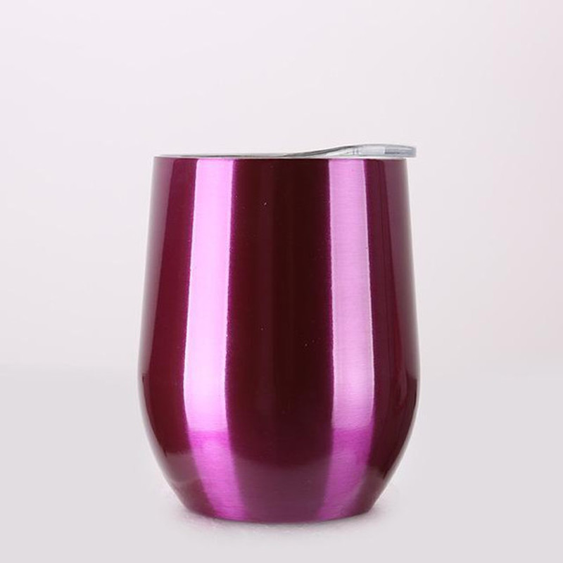 Portable Insulated Wine Cup Chrome Purple