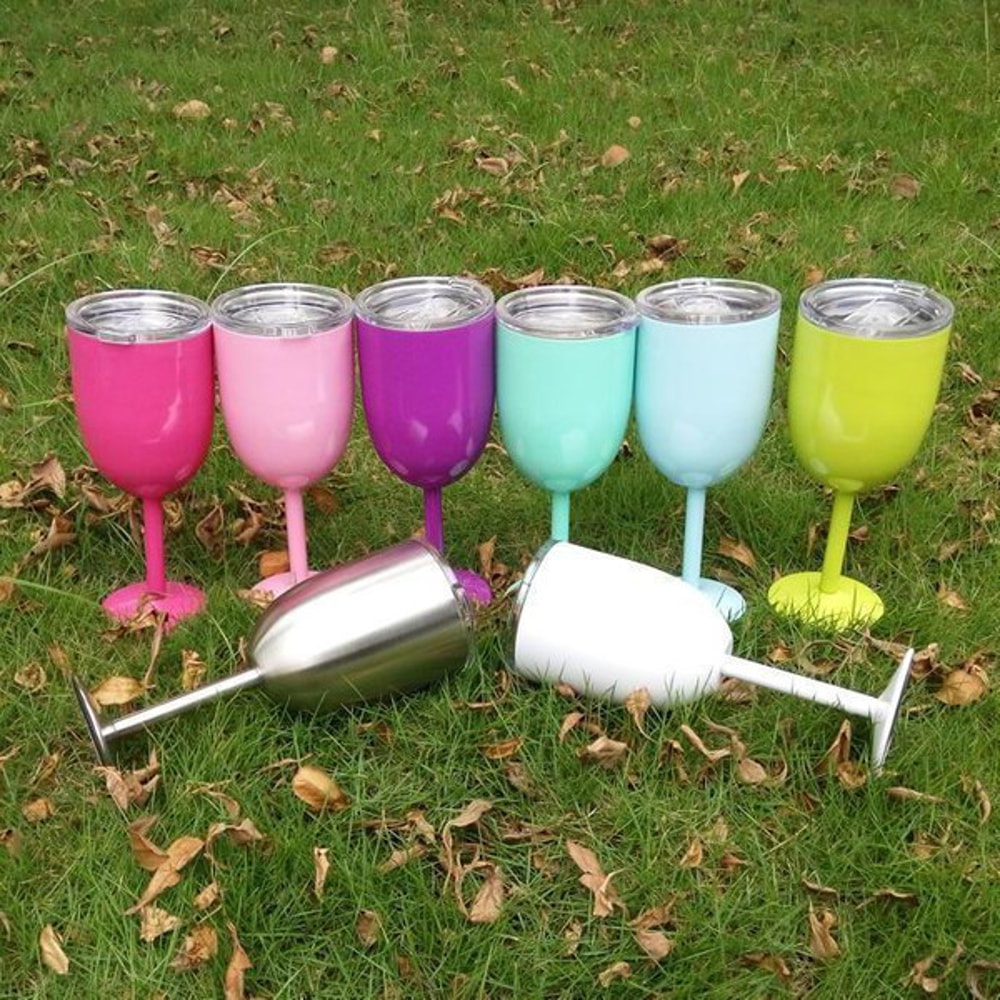 Insulated Stainless Steel Wine Glasses Double Wall Thermal Wine Cups Perfect for Christmas