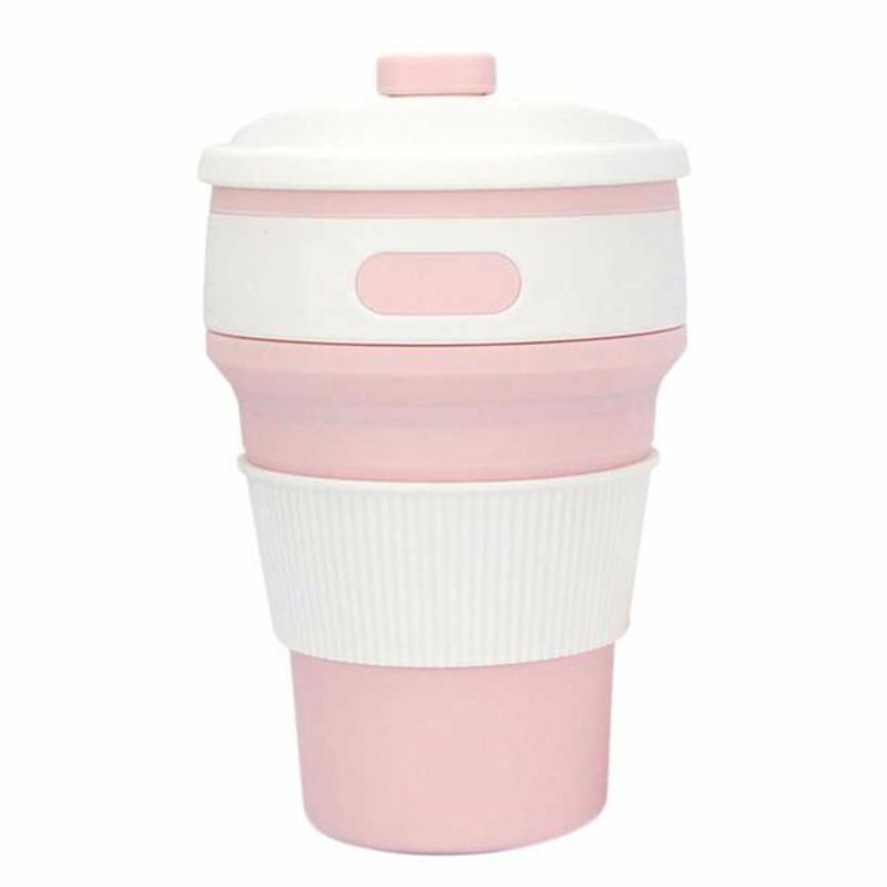 Eco Collapsible/Foldable Coffee Cup Pink